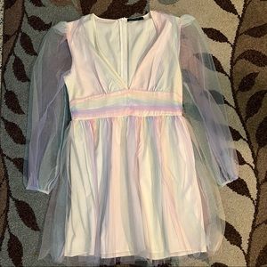 Rainbow Tulle Dress